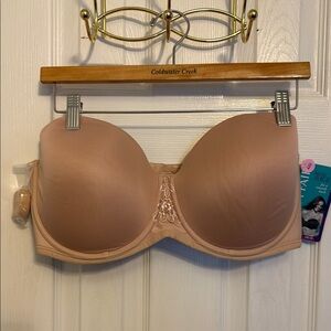 NWT Vanity Fair Women's Beauty Back Full Figure Beige Bra